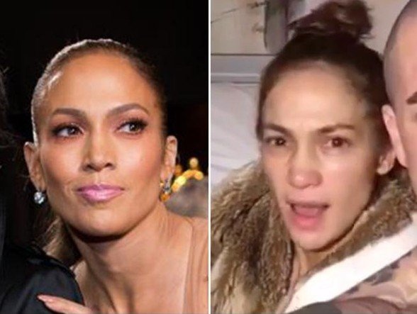 Jennifer Lopez no makeup